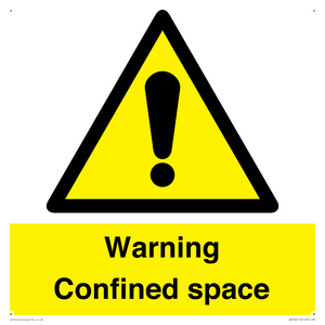 Warning Confined space